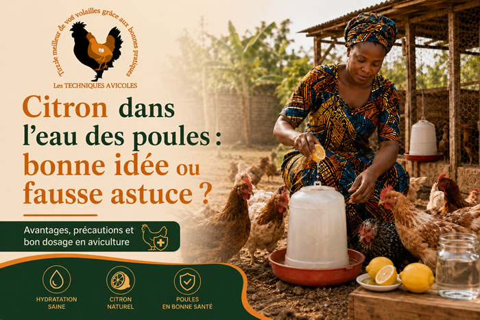 Citron et hydratation pour poules